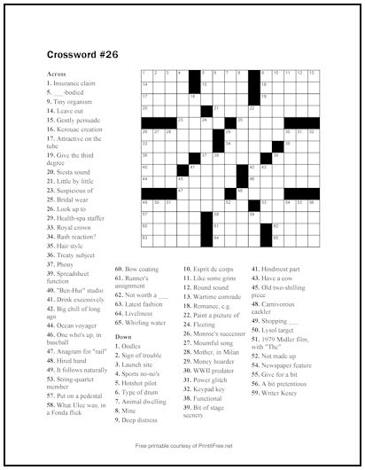Crossword Puzzle #26