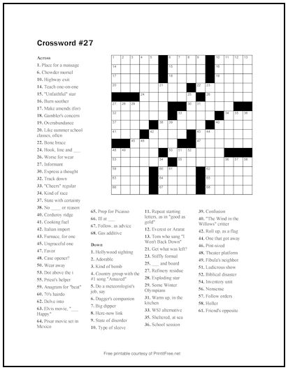 Crossword Puzzle #27