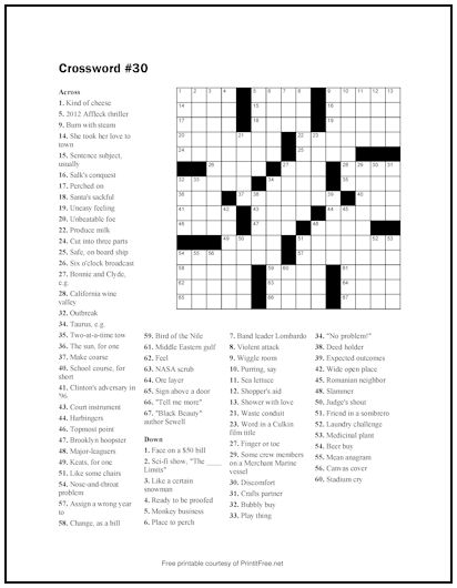 Crossword Puzzle #30