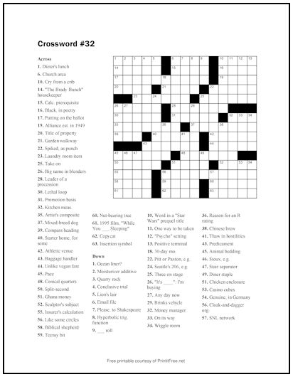 Crossword Puzzle #32