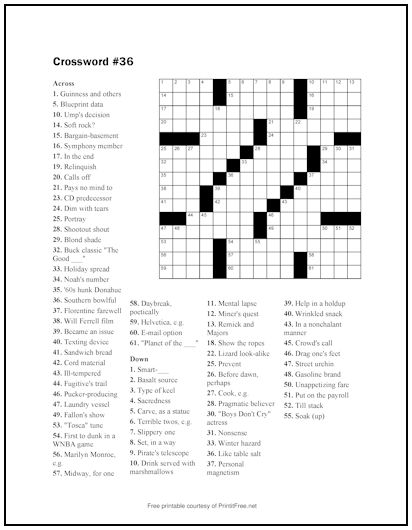 Crossword Puzzle #36