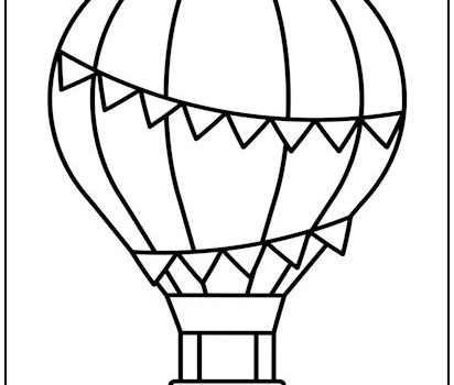 Hot Air Balloon Coloring Page Hot Air Balloon Coloring Page