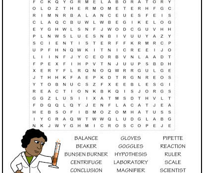 Science Experiments Word Search Puzzle