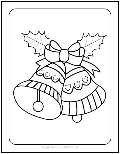Christmas Bells are Ringing Coloring Page
