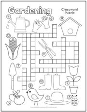 Gardening Crossword Puzzle for Kids | Print it Free