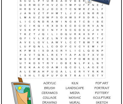 Art Class Word Search Puzzle