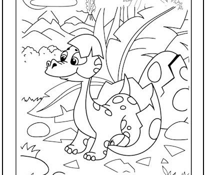 New Baby Dinosaur Coloring Page