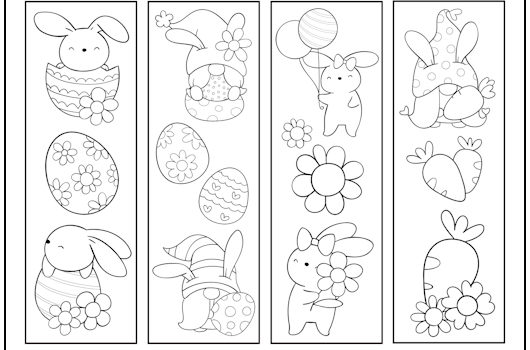 Easter Bookmarks to Color