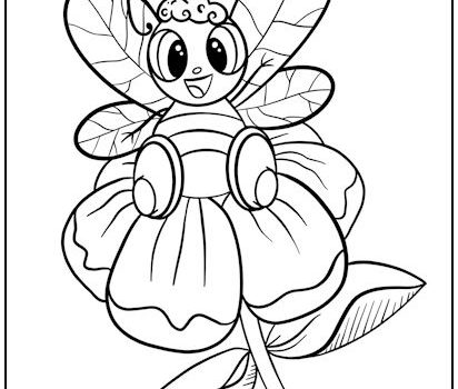 Happy Bumblebee Coloring Page