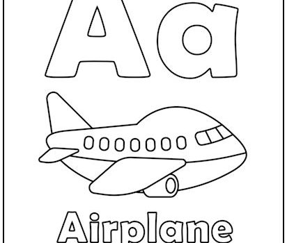 Alphabet Letter “A” Coloring Page
