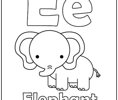 Alphabet Letter "E" Coloring Page
