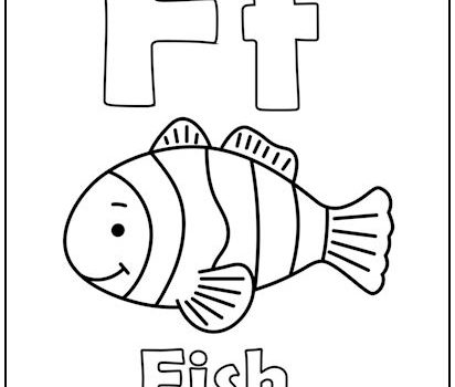 Alphabet Letter “F” Coloring Page