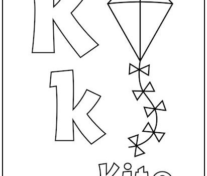 Alphabet Letter “K” Coloring Page
