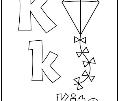Alphabet Letter “K” Coloring Page Alphabet Letter "K" Coloring Page