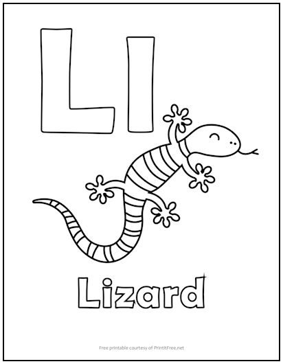 Alphabet Letter "L" Coloring Page