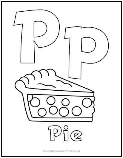 Alphabet Letter "P" Coloring Page