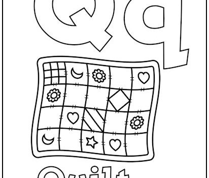 Alphabet Letter “Q” Coloring Page