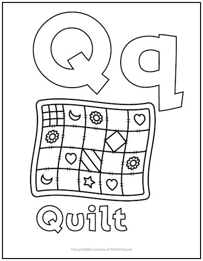 Alphabet Letter "Q" Coloring Page