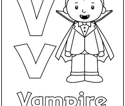 v coloring page
