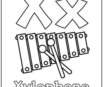 Alphabet Letter “X” Coloring Page