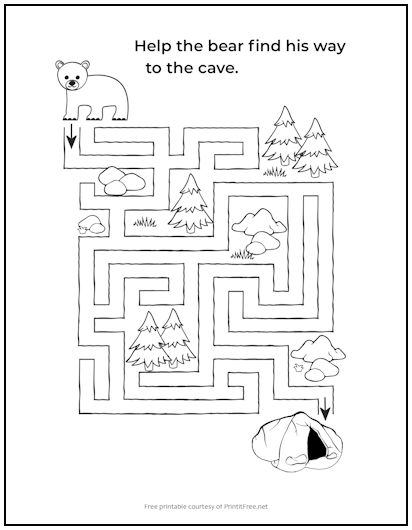 Bear in the Woods Maze