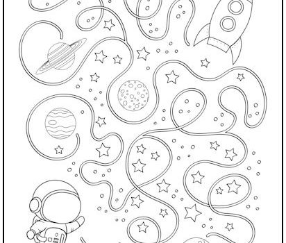 Astronaut in Outer Space Maze