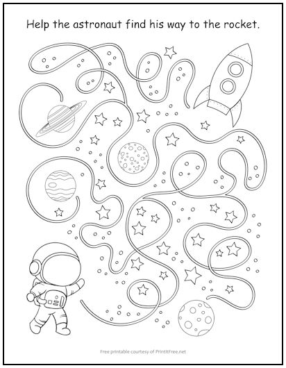 astronaut-in-outer-space-maze-print-it-free