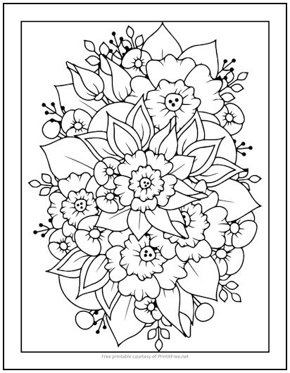 Beautiful Flower Corsage Coloring Page