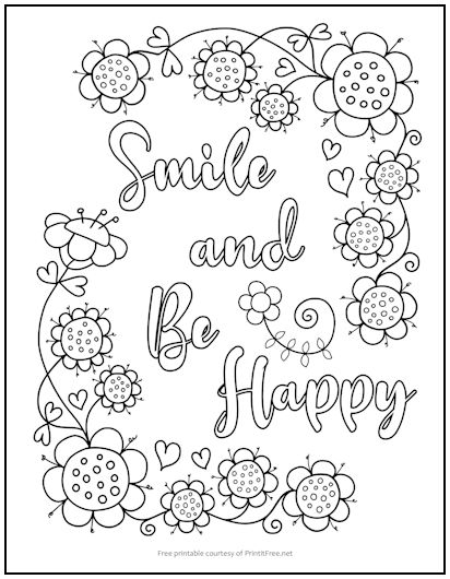 coloring pages of smiles
