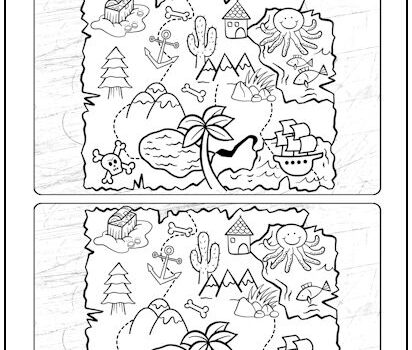 Treasure Map 2 Spot the Difference Picture Puzzle