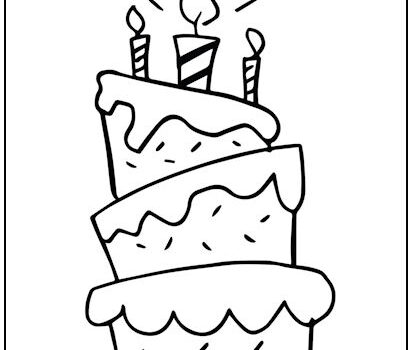 Birthday Cake Coloring Page Birthday Cake Coloring Page
