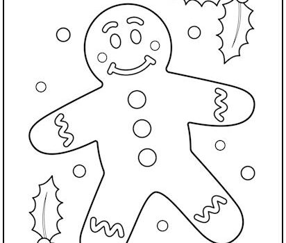 Gingerbread Man Coloring Page Gingerbread Man Coloring Page