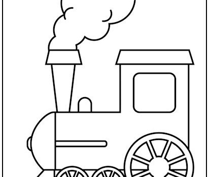 Train Locomotive Coloring Page