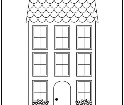 Townhouse Coloring Page