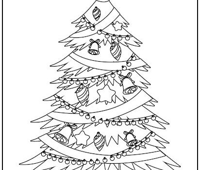 Classic Christmas Tree Coloring Page