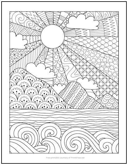Noonday Sun Coloring Page
