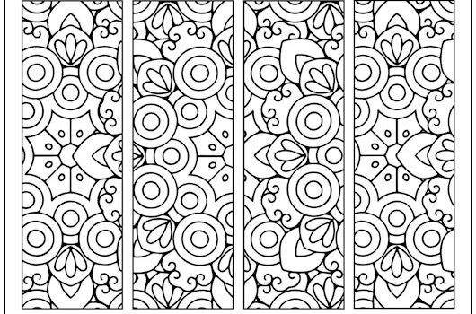 Zentangle Patterns Bookmarks to Color