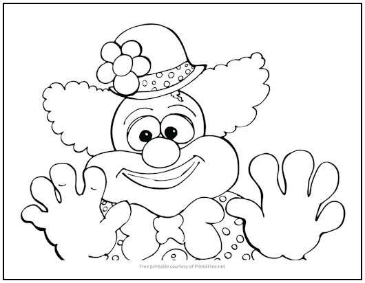 Bozo the Clown Coloring Page