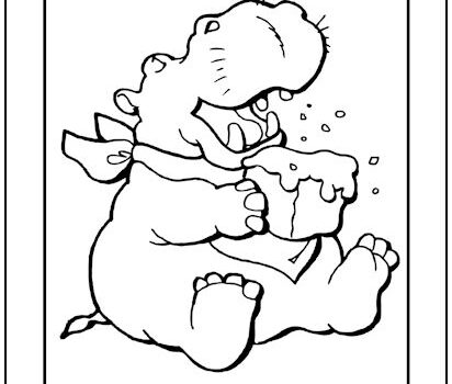 Hungry Hippo Coloring Page