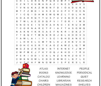 In the Library Word Search Puzzle