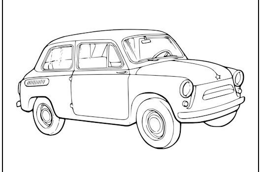 Old Car Coloring Page