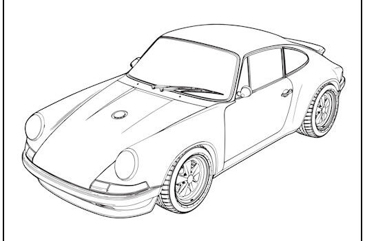 Porsche Car Coloring Page