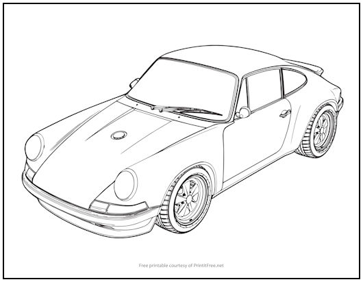 Porsche Car Coloring Page