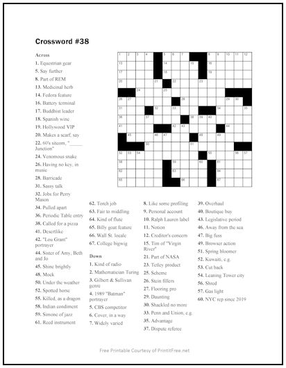 Crossword Puzzle #38