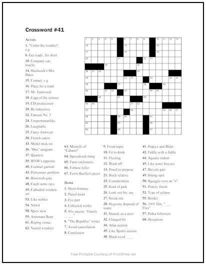 Crossword Puzzle #41