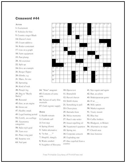 Crossword Puzzle #44