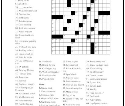 Crossword Puzzle #45 Crossword Puzzle #45