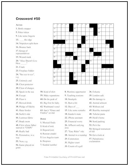 Crossword Puzzle #50