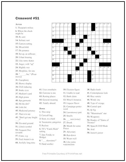 Crossword Puzzle #51