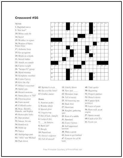 Crossword Puzzle #56